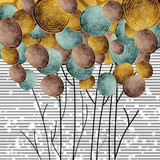 abstract ink painting line texture landscape golden background fashion modern art wall