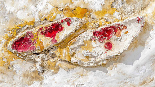 A series of markings that have been painted on the wall of an ancient Egyptian tomb, Highlighting de.jpg