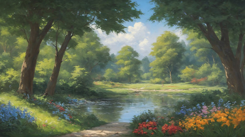 Sameh Elbialy A vibrant canvas painting depicting a lively outdo da5c03c1 3696 479d a42c d310a6bf050.jpg