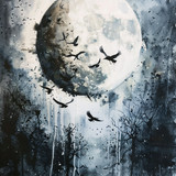 watercolor moon illustration 19
