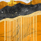 abstract gold line art pattern retro texture geometric background