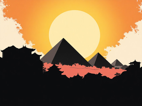 Sameh Elbialy An expressive artwork combining the majestic Pyram 25437aa2 3778 438d 8d61 ed4cc131010