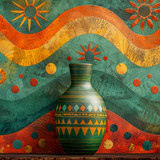 terracotta vase with indigenous pattern (2)