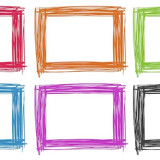Frame design in different colors illustration
