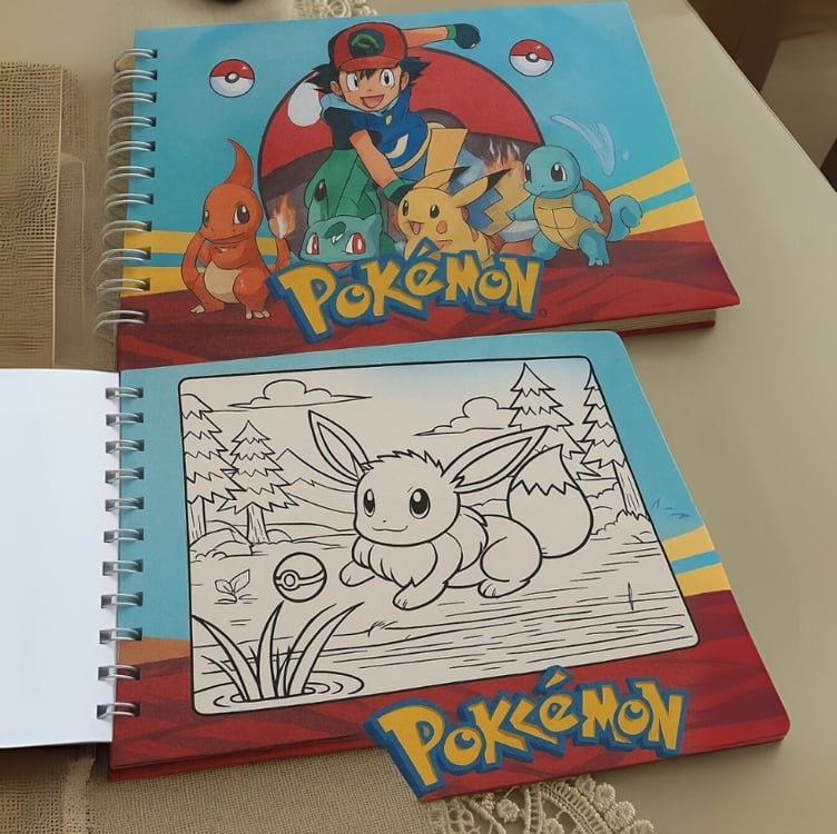 Livro De Colorir Pokémon Estilo Bobbie Goods A5 Folhas 180g
