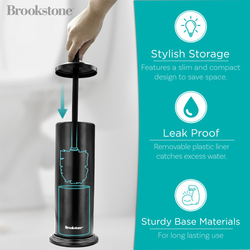 BKH2196 Metallic Toilet Brush Holder (Black) 6.jpg