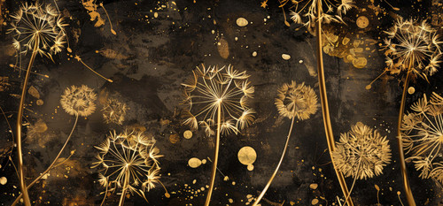 dandelion dark water with gold flowers.jpg