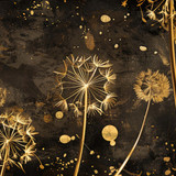 dandelion dark water with gold flowers
