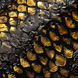 wet glossy fish skin, black and gold --ar 3:2 Job ID: 19c4c694-b846-47c6-8725-a9804c370980