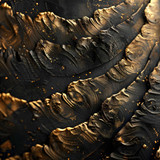 James Otto Seibold-inspired Black and Gold Textured Art Pattern. Concept Art, Textures, Black, Gold,