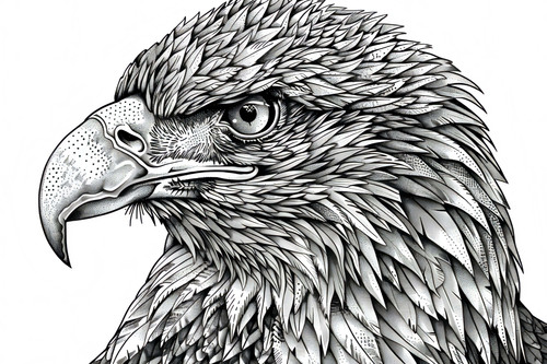 intricate eagle portrait monochromatic masterpiece.jpg