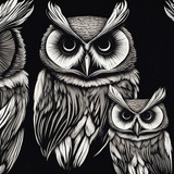 Owl head abstract background