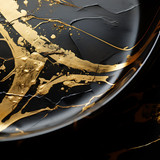 Abstract Image of Glittering Gold Swirls