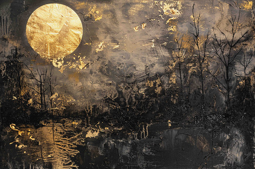 abstract art watercolor painting stylish modern wall art animals flowers texture gold horse 2.jpg