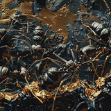 black white photo plant with yellow flower it