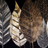 black white image leaves with words word bottom