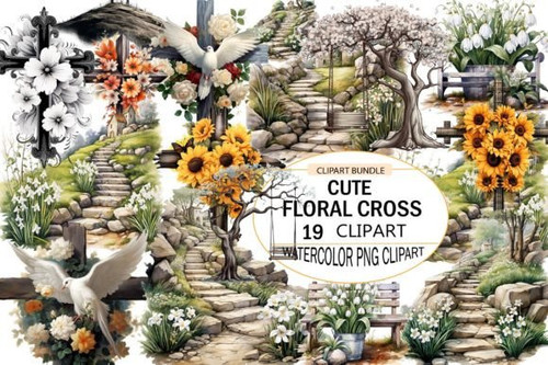 Floral Cross Clipart 87531846.jpg