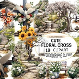Floral Cross Clipart 87531846