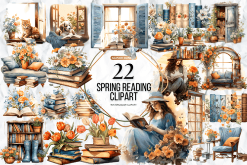 Spring Reading Clipart 87207508.png