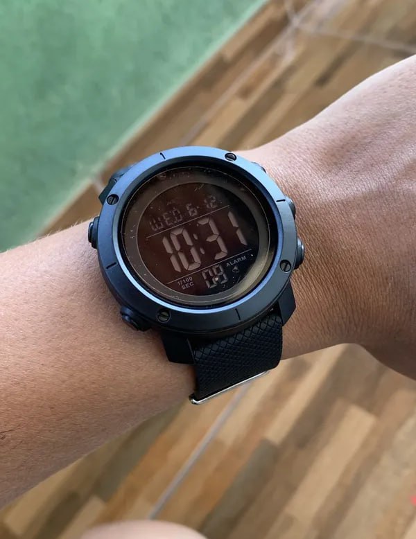 Relógio Masculino Esportivo Skmei 1426 Digital Original Led Cor da correia Preto Cor do bisel Preto Cor do fundo Preto