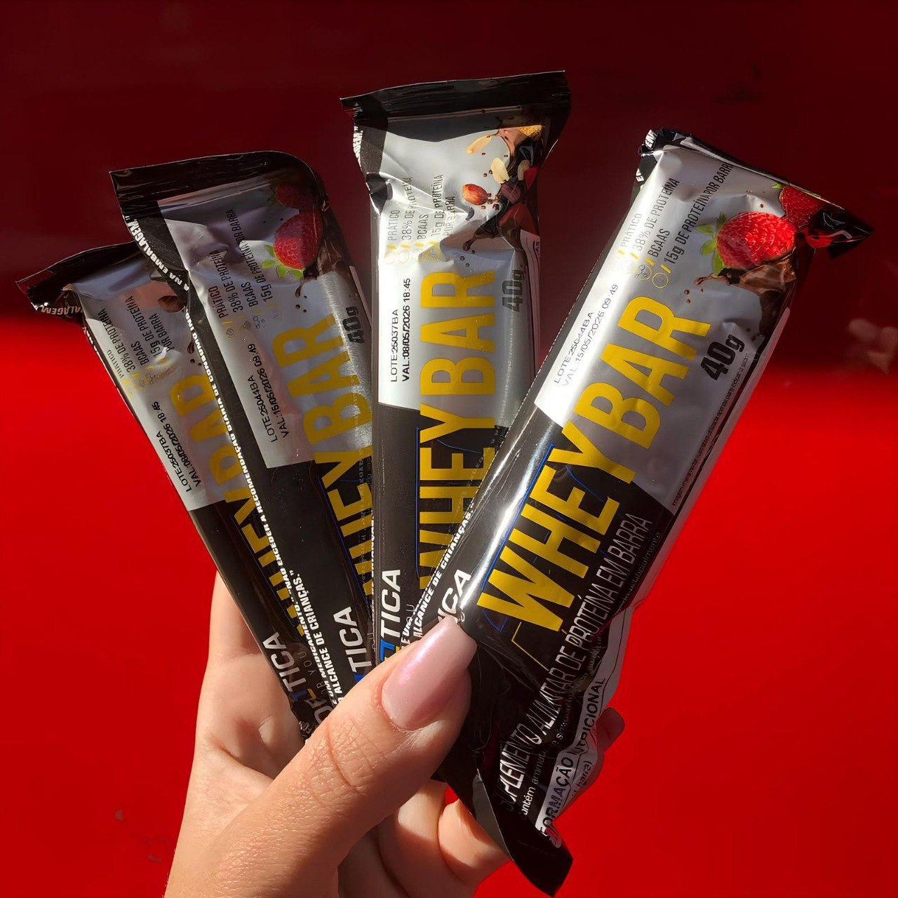 Whey Bar 24 Un – Probiótica Sabor Morango