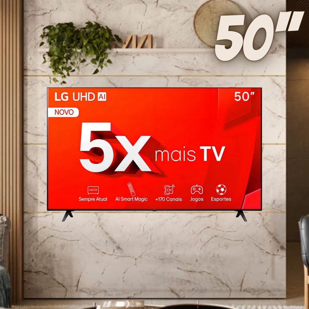 Smart Tv LG 50 4k Uhd Hdr Thinq Ai Pro Wi-fi Bluetooth Alexa Apple Airplay – 50tu801c0sa