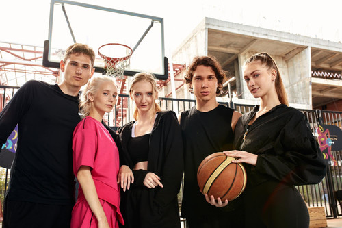 boys girls teenagers play basketball together spend time have fun city sports park 124865 42651.jpg