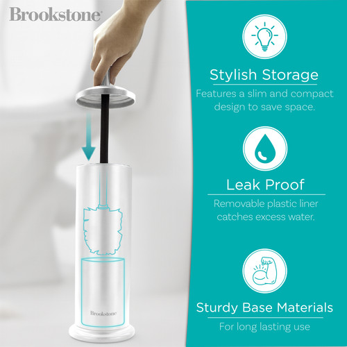 BKH2198 Metallic Toilet Brush Holder (White) 6.jpg