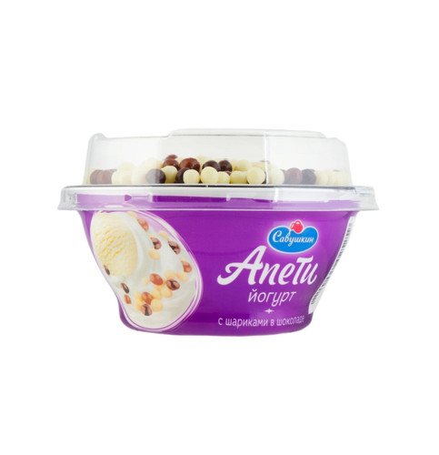 4810268025259 ЙОГУРТ САВУШКИН АПЕТИ ПЛОМБИР ЗЛАКОВЫЕ ШАРИКИ 5% 105 Г .jpg