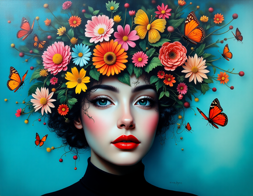 Sameh Elbialy A captivating mixed media artwork featuring a woma 17acf39c 277a 4d7d 9acb 0b27e738812.png