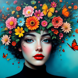 Sameh Elbialy A captivating mixed media artwork featuring a woma 17acf39c 277a 4d7d 9acb 0b27e738812