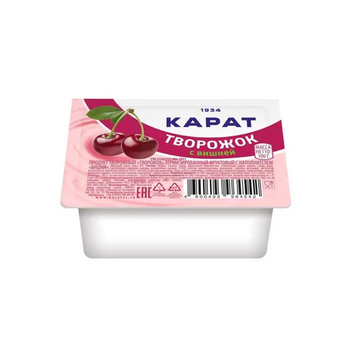 4600493964542 ТВОРОЖНЫЙ ПРОДУКТ ТВОРОЖОК КАРАТ С ВИШНЕЙ 9% 100 Г .jpg