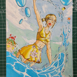 Franca enjoying a day at the beach