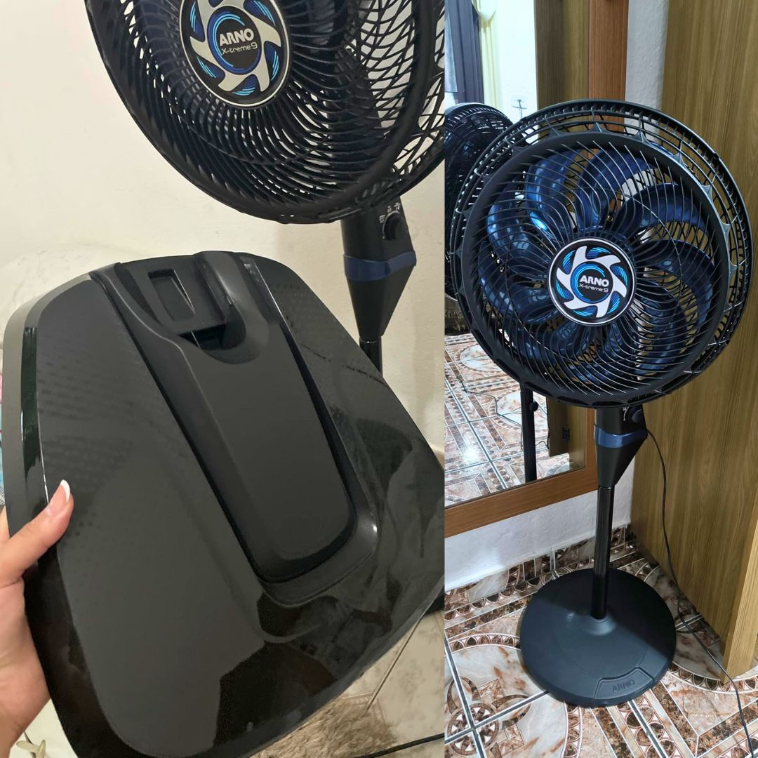 Ventilador de Coluna Arno X-TREME 9 40cm 2 em 1 VE9M, 160W. Coluna ou Mesa, 9 Pás, 3 Velocidades, Oscilação 80º, Altura Ajustável de até 1,5m, Modo Sono Tranquilo, 110V Ventilador de Coluna Arno X-TREME 9 40cm 2 em 1 VE9M, 160W. Coluna ou Mesa, 9 Pás, 3 Velocidades, Oscilação 80º, Altura Ajustável de até 1,5m, Modo Sono Tranquilo, 110V