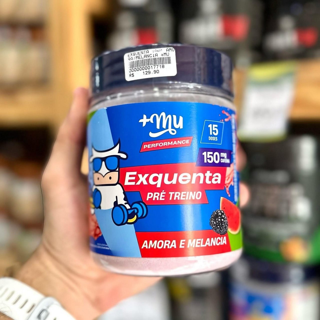 Pré Treino Exquenta Sabor Amora e Melancia 500g +Mu