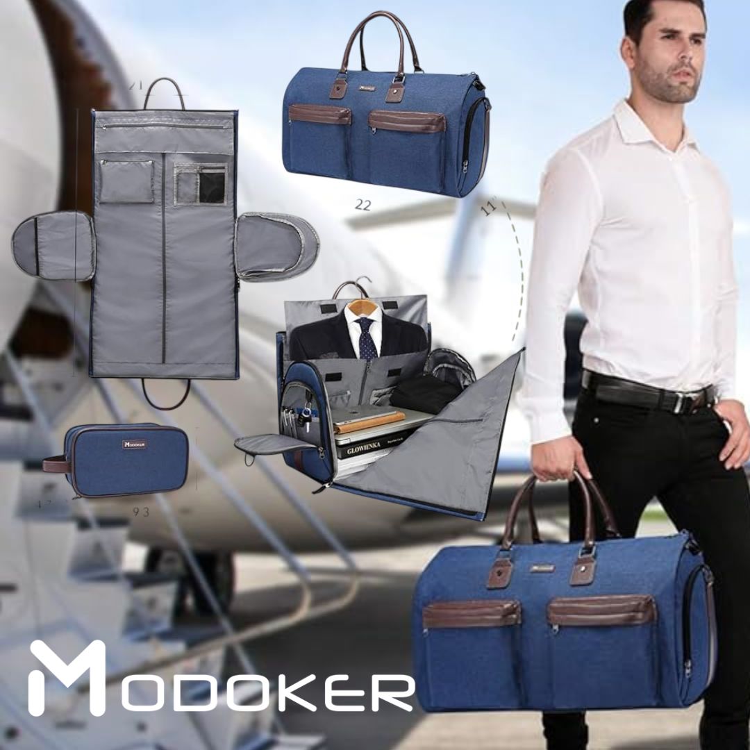 Modoker Bolsas de mão para viagem, bolsa esportiva conversível com alça de ombro para homens e mulheres – 2 em 1 mala de viagem para pendurar Modoker Bolsas de mão para viagem, bolsa esportiva conversível com alça de ombro para homens e mulheres – 2 em 1 mala de viagem para pendurar