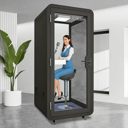 Sound Proof Office Phone Booth - 35dB+ Noise Reduction & Ventilation System.webp