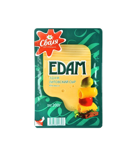 4770337046397 СЫР СВАЛЯ EDAM ЛИТОВСКИЙ 45% 200 Г НАРЕЗКА.jpg
