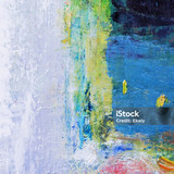 Abstract, blue painted background texture.