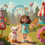 Sameh Elbialy A small girl wearing an ice cream dress and a cat 9434ec6f 983d 42ae b1fc 6eb4c13592f3