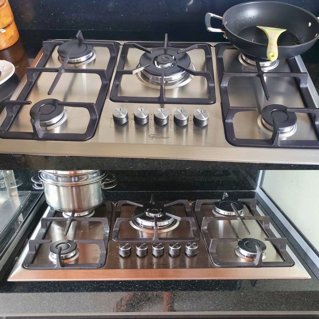 FISCHER COOKTOP GÁS 5 BOCAS TC INFINITY MESA INOX BIVOLT 23678-54121