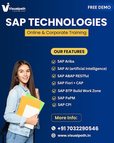 Master SAP with our job-oriented online and corporate training programs led by industry experts. Learn multiple SAP modules in one combo course:
🔹 SAP Ariba
🤖 SAP AI (Artificial Intelligence)
📡 SAP ABAP RESTful
📱  SAP Fiori + CAP
🏗️ SAP BTP Build Work Zone
📊 SAP PaPM
🔗 SAP CPI
🌍 Designed for global learners – USA, UK, UAE, Canada & Australia
🎓 Free demo sessions | 🛠️ Real-time Projects | 📜 Certification-Focused Curriculum
📞 Call Now: +91‑70322 90546
💬 WhatsApp Us: https://wa.me/c/917032290546
🌐 Website: https://visualpath.in/sap-btp-cap-fiori-training.html
📰 Explore Blog: https://visualpathblogs.com/