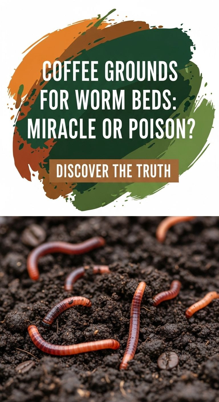 A close-up of red wiggler worms actively working through dark, rich compost that includes coffee grounds, demonstrating are coffee grounds good for worm beds.