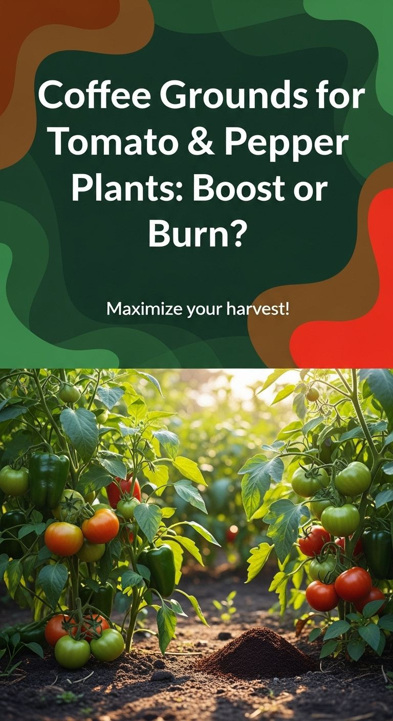 A picture showing if coffee grounds are good for tomato and pepper plants