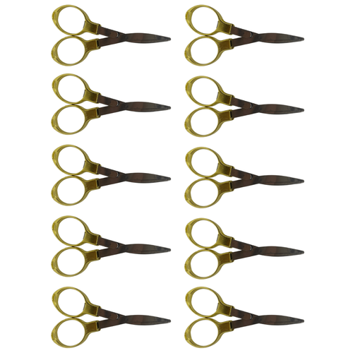 Tesoura de Metal RLT Dobravél Dourado Kit (1)