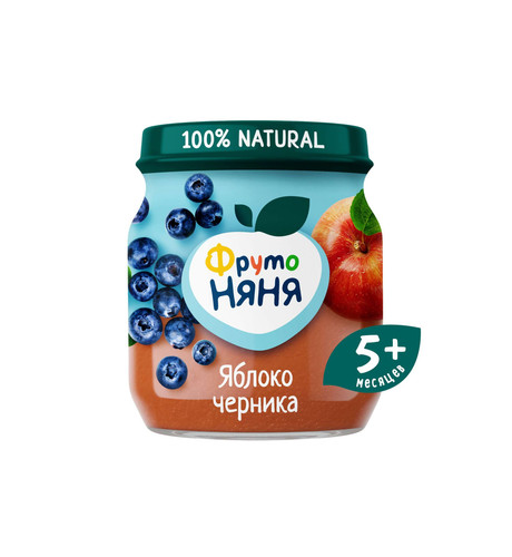 4600338007571 Пюре Фрутоняня ЯблокоЧерника 100 Г СтБан .jpg