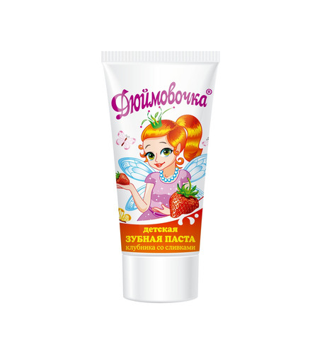 4607028980961 Зубная паста Дюймовочка Клубника Со Сливками 75Гр.jpg