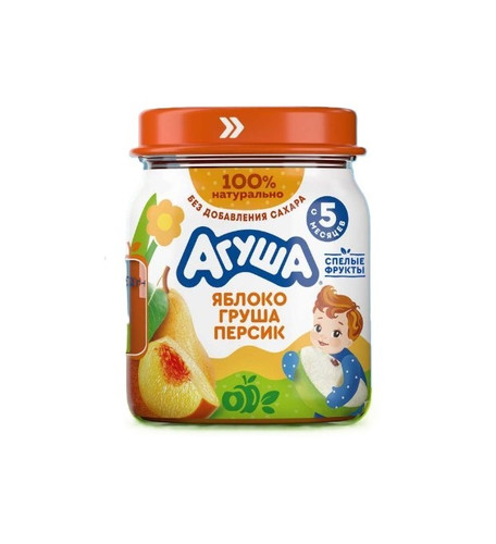 4690228104756 Пюре Агуша ЯблокоГрушаПерсик С 5 Мес. 115 Г СтБан .jpg