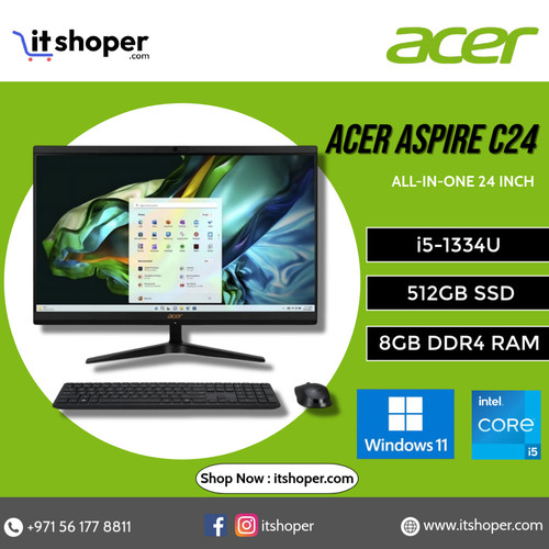 ACER Aspire C24 All in One PC 24 inch display i5 processor 512GB SSD 8GB RAM Windows 11 available in.jpg