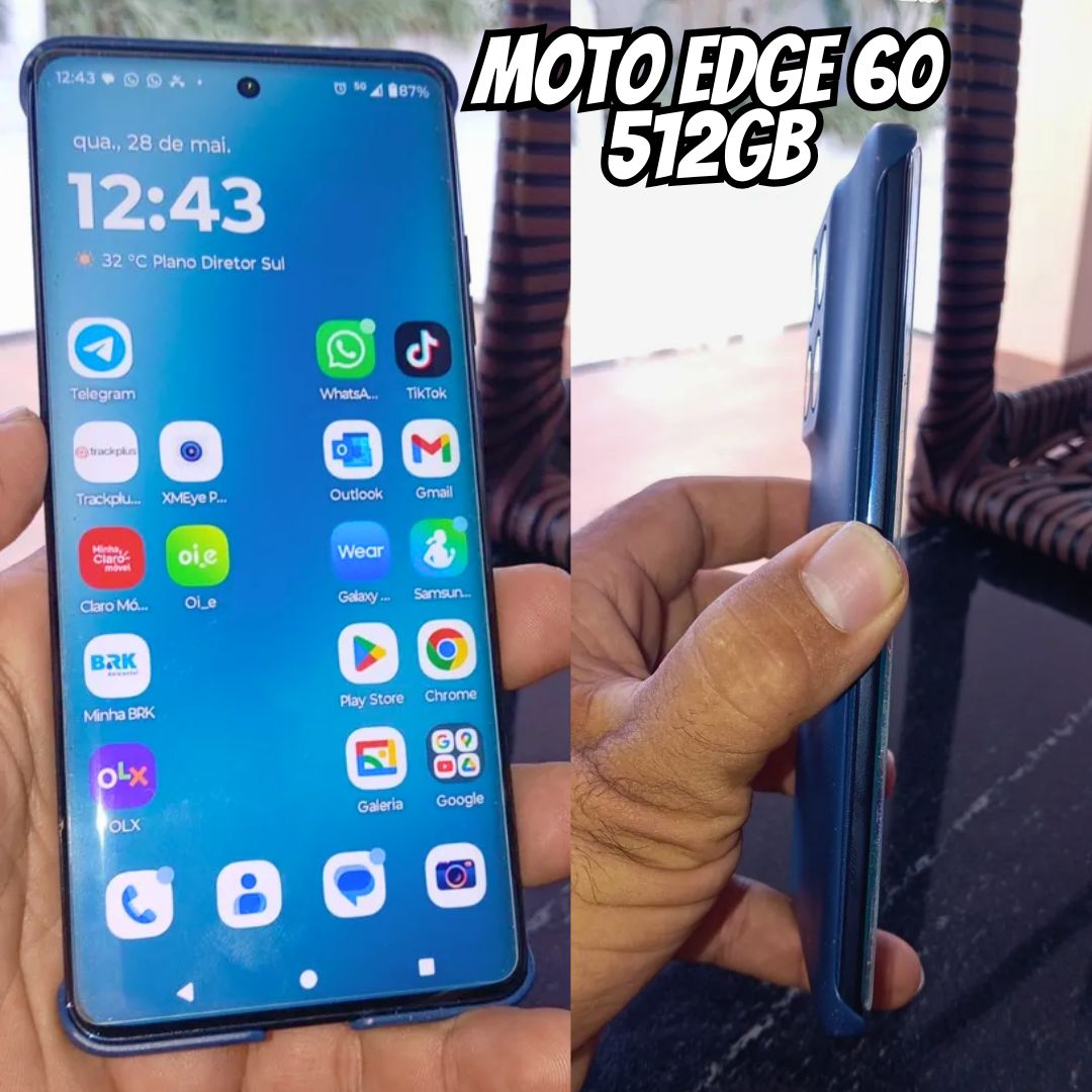 Smartphone Motorola Edge 60 5g – 512gb 24gb (12gb Ram+12gb Ram Boost) Tela Quad-curve Moto Ai 50mp Sony Camera Ultrarresistencia Militar Ip68 + Ip69